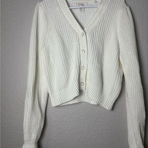Jessica Simpson Cream Knit Cardigan Sweater